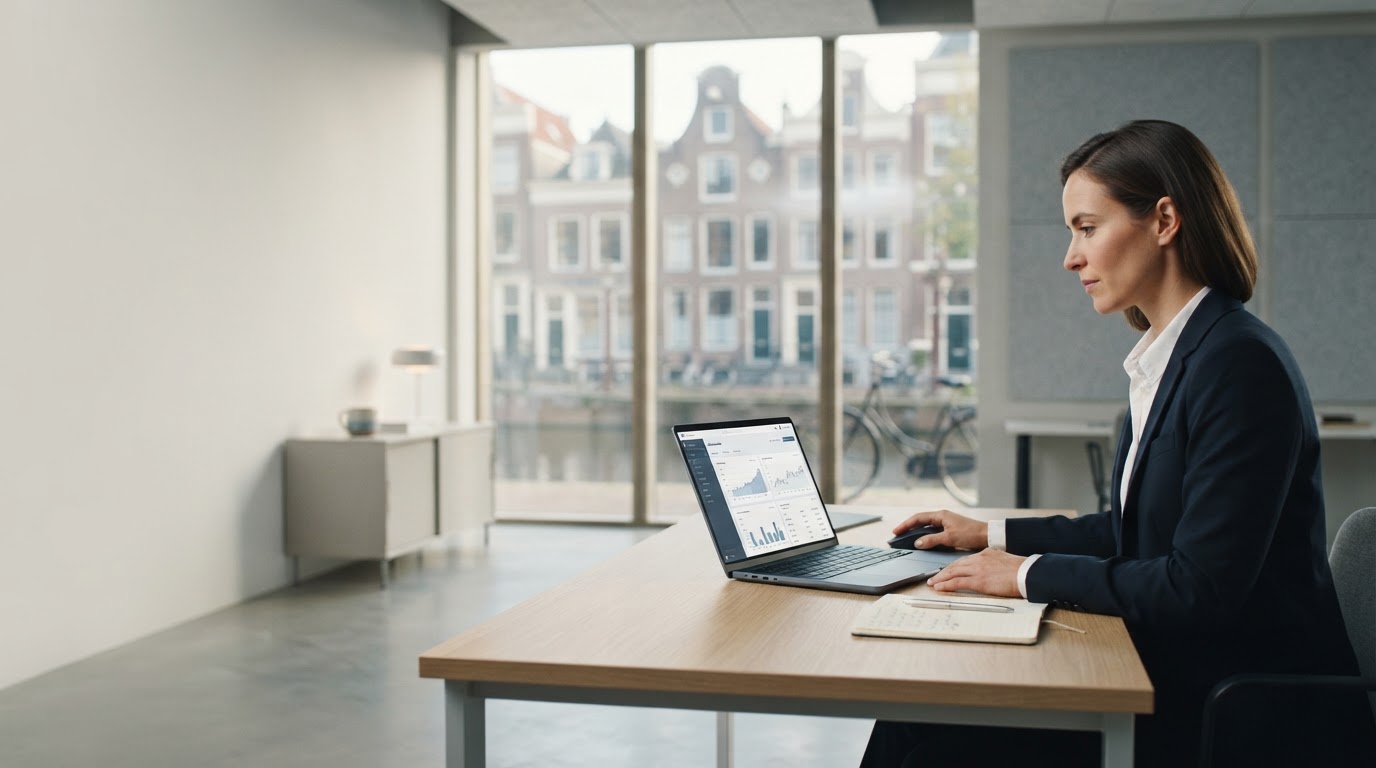 Gent Beursveks — professional die op afstand marktdata analyseert via het platform